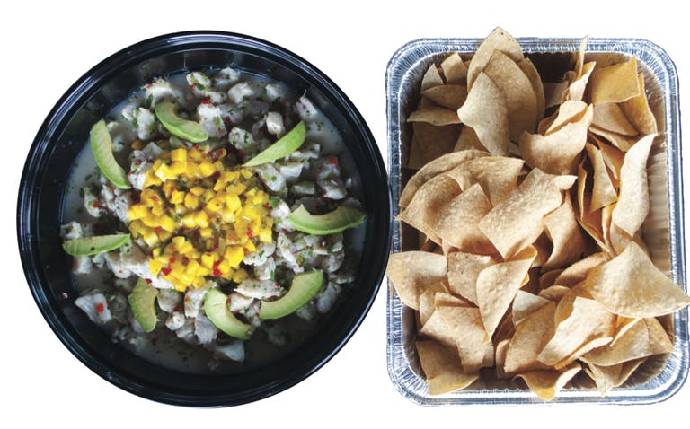 a bowl of food